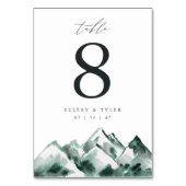 Highland | Personalized Mountain Wedding テーブルナンバー (裏面)