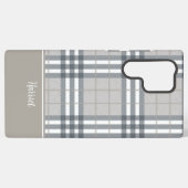 Highland Plaid Beige MagSafe Tough Samsung Galaxyケース (裏面横)