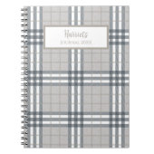 Highland Plaid Personalized Journal Notebook ノートブック (正面)