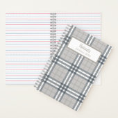 Highland Plaid Personalized Journal Notebook ノートブック (内側)