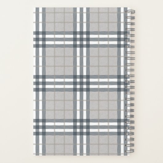 Highland Plaid Personalized Journal Notebook ノートブック (裏面)