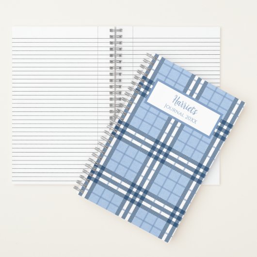 Highland Plaid Personalized Journal Notebook ノートブック (内側)