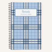 Highland Plaid Personalized Journal Notebook ノートブック (正面)