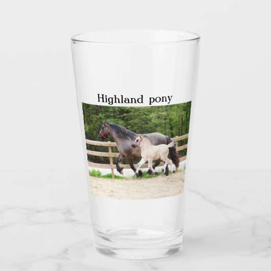 Highland pony glass タンブラーグラス (正面)