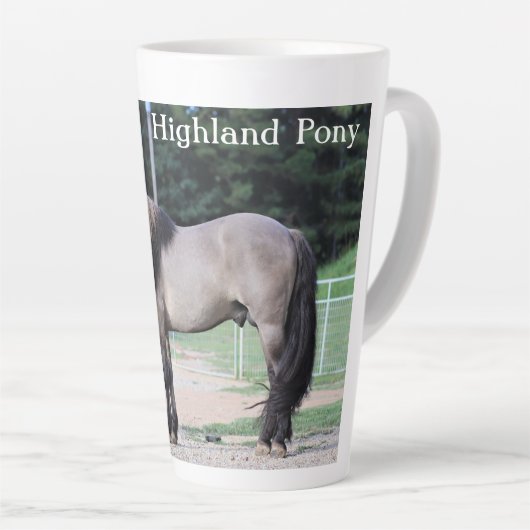 Highland pony latte cup カフェラテマグ (右アングル)