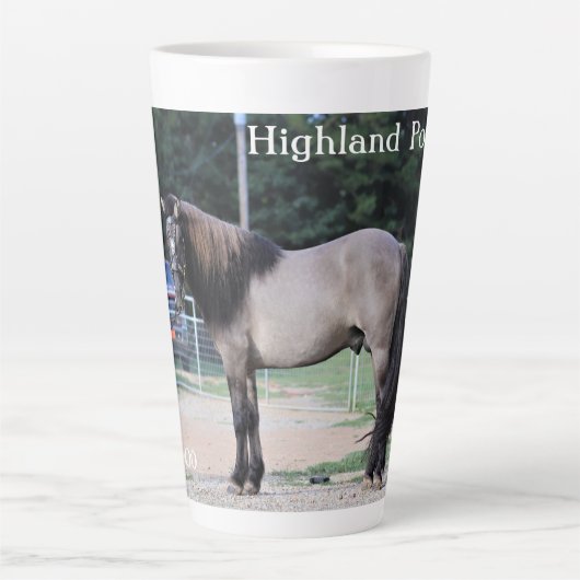 Highland pony latte cup カフェラテマグ (正面)