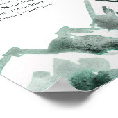 Highland Printable Mountain Wedding Seating Chart ポスター (角)