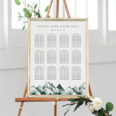 Highland Printable Mountain Wedding Seating Chart ポスター