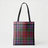 Highland Tartan - Rustic Red & Green Plaid トートバッグ (正面)