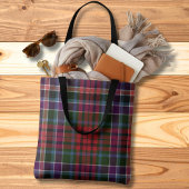 Highland Tartan - Rustic Red & Green Plaid トートバッグ