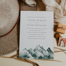 Highland | Watercolor Mountain Range Wedding