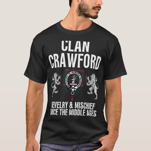 HighlandFour Crawford Clan Scottish Name Coat Of A Tシャツ (正面)