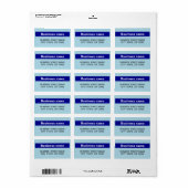 Highlighted Business Name on Light Blue Address ラベル (フルシート)