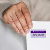 Highlighted Business Name on Purple Address Label ラベル