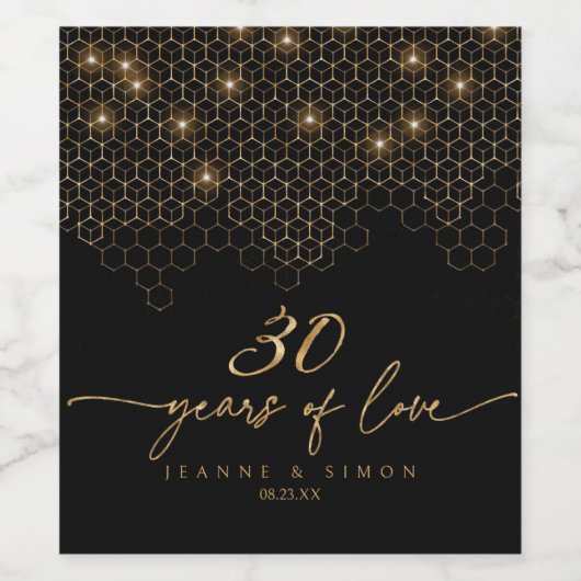 Highlights Gold 30th Anniversary ID1165 ワインラベル (シングルラベル)