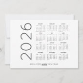 Highlights of Year 5 Photo Calendar 2026 Christmas シーズンカード (裏面)