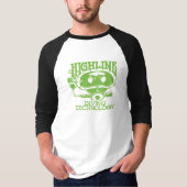 Highline Diving Tech Retro (グリーンロゴ) 3/4 Tシャツ (正面)