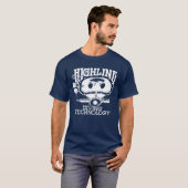 Highline Diving Tech Retro (ホワイトロゴ) Tシャツ (正面フル)