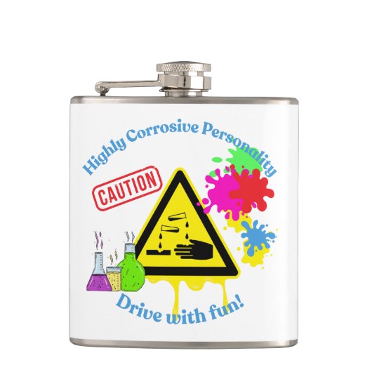 Highly Corrosive Personality Class 8 ADR Trucker フラスク (正面)