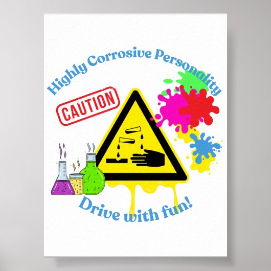 Highly Corrosive Personality Class 8 ADR Trucker ポスター (正面)