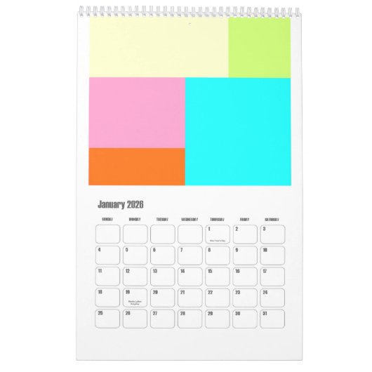 Highly Favened© - Esp & Eng Calendar カレンダー (1月 2026)