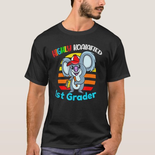 Highly Koalafied 1st Grader Back To School Koala B Tシャツ (正面)