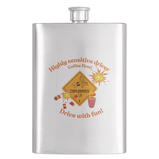 Highly Sensitive Driver: Coffee First! フラスク (正面)