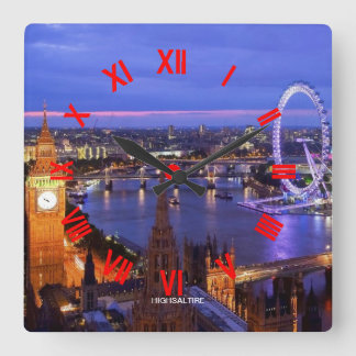 highsaltireによるロンドンの時計 スクエア壁時計