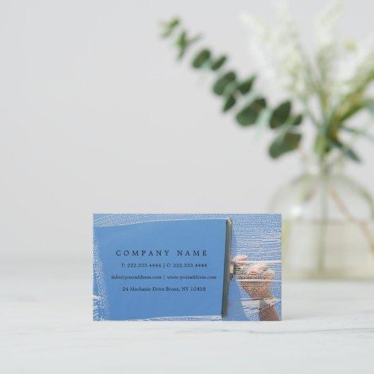 Hightの建物カードのための窓拭きサービス 名刺 (スタンド正面)