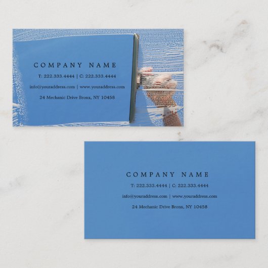 Hightの建物カードのための窓拭きサービス 名刺 (正面/裏面)