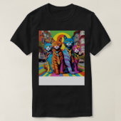 Hight Ashbury San FranciscoでCats Tシャツ (デザイン正面)