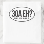 Highway 30A Florida Oval Sticker for Canadians Eh 楕円形シール (バッグ)
