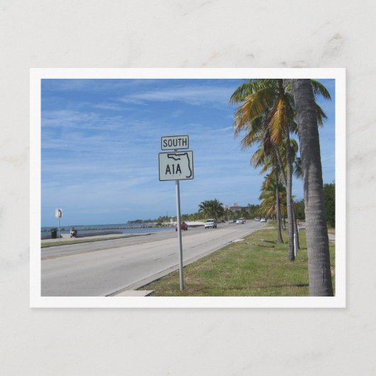 Highway A1A South Sign Photo in The West Florida ポストカード (正面)