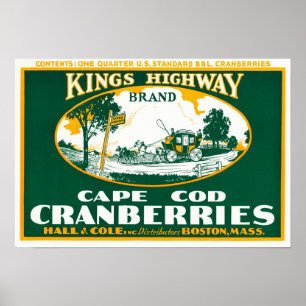 Highway Brand Cranberry Labelボストン王 ポスター