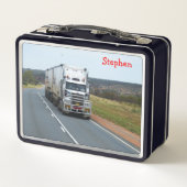 Highway Road Semi Truck メタルランチボックス (裏面)