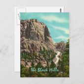 Highway to Mt. Rushmoreヴィンテージはがき ポストカード (正面/裏面)