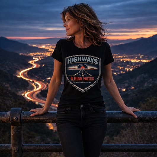 Highways & High Notes – Chrome Revival Tシャツ