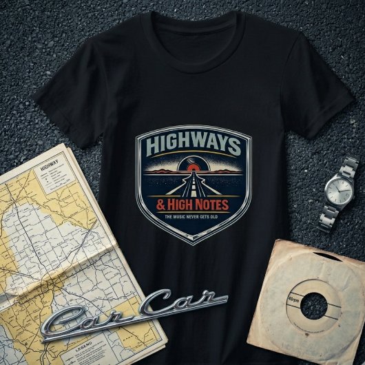 Highways & High Notes – Chrome Revival Tシャツ