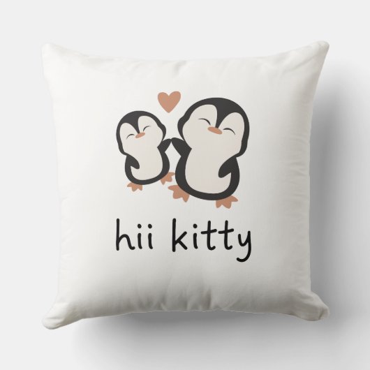 hii kitty cute pillowcase クッション (裏面)