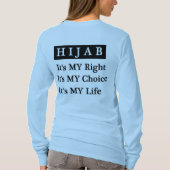 Hijabの生命長袖のTシャツ(ライムグリーン) Tシャツ (裏面)