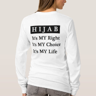 Hijabの生命長袖のTシャツ(白い) Tシャツ
