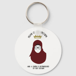Hijabは私の王冠-ガラスです キーホルダー