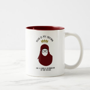 Hijabは私の王冠-ガラスです ツートーンマグカップ