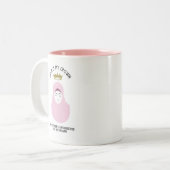 Hijabは私の王冠-ピンクのコーヒー・マグです ツートーンマグカップ (正面左)