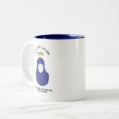 Hijabは私の王冠-青いコーヒー・マグです ツートーンマグカップ (正面左)