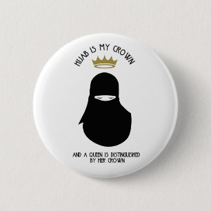 Hijabは私の王冠- NIQABです 缶バッジ
