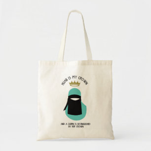 Hijabは私の王冠- NIQAB -身元を隱したAQU -です トートバッグ