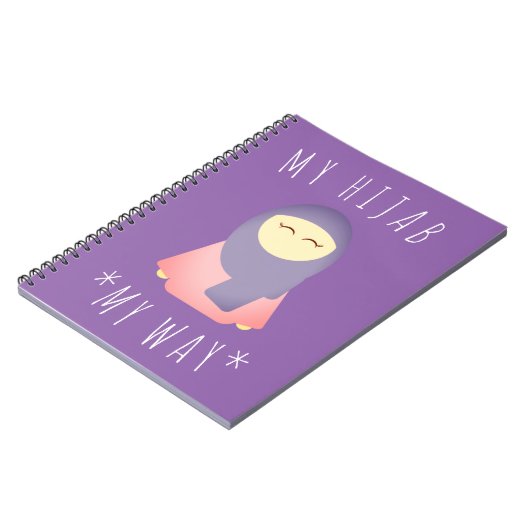 HIJAB手帳イスラムのプレゼント付きかわいい女の子 ノートブック (左側)