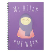 HIJAB手帳イスラムのプレゼント付きかわいい女の子 ノートブック (正面)