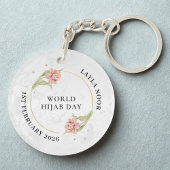 Hijab Line Art Marble Keychain | Acrylic Keychain キーホルダー